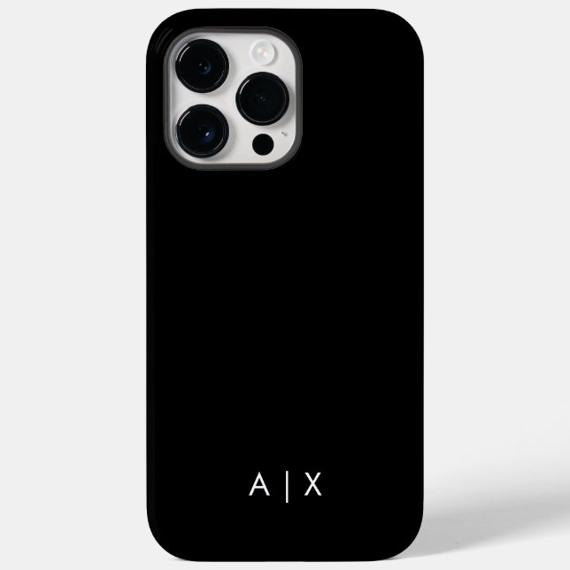 Einfaches Paar-Name monogrammiert Case-Mate iPhone Hülle (Rückseite)