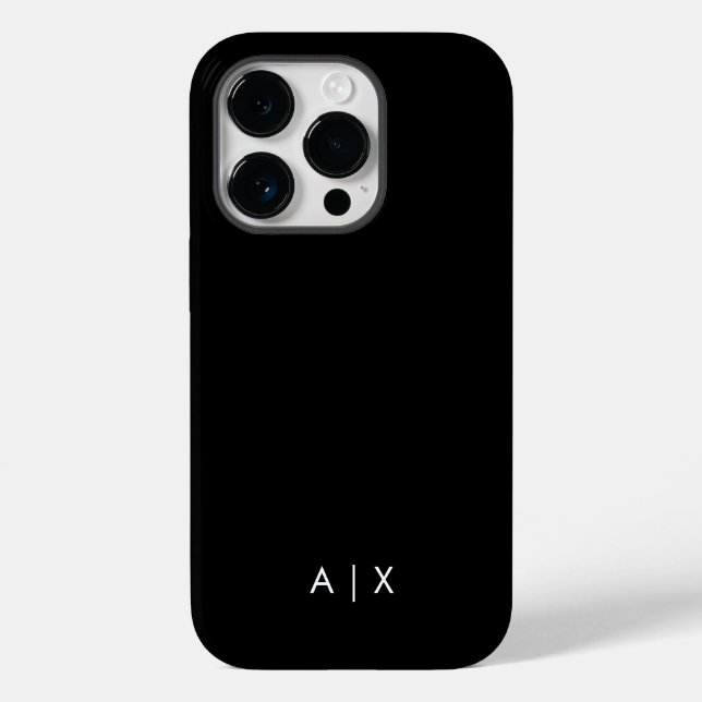 Einfaches Paar Name monogrammiert Case-Mate iPhone Hülle (Rückseite)