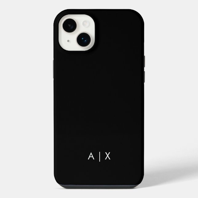 Einfaches Paar Name monogrammiert iPhone Hülle (Rückseite)