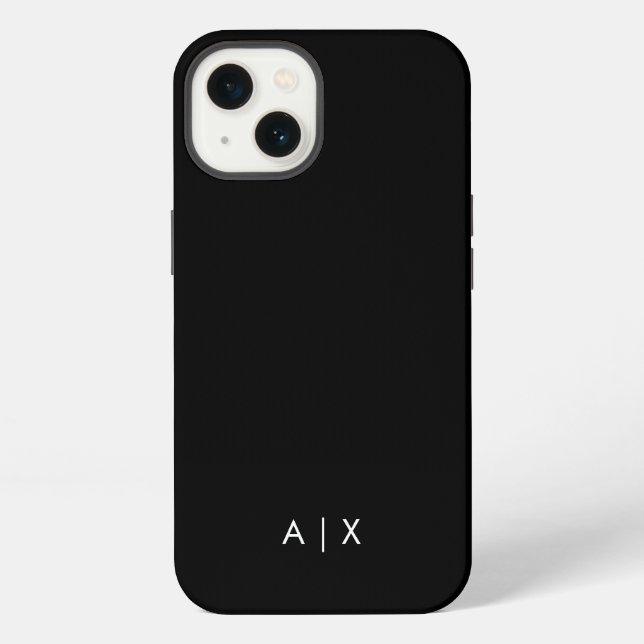 Einfaches Paar Name monogrammiert iPhone Hülle (Rückseite)
