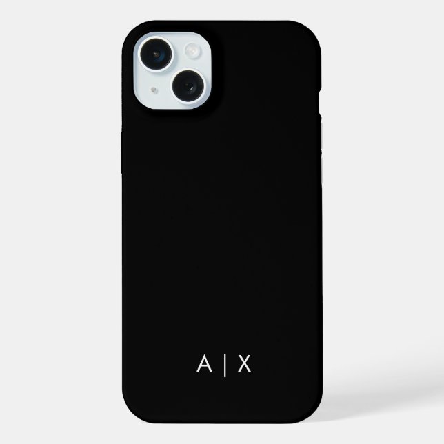 Einfaches Paar Name monogrammiert iPhone Hülle (Rückseite)