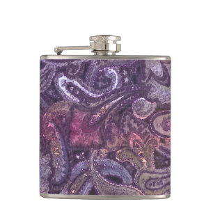 Einfaches Paisley 3 Flachmann