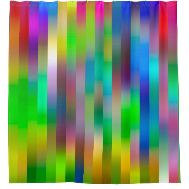 einfaches Parallellinienmuster | ABSTRAKT  Duschvorhang (Vorderseite)