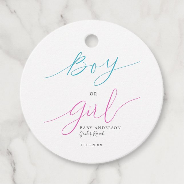 Einfaches Party für Boy oder Girl Geschenkanhänger (Vorderseite)