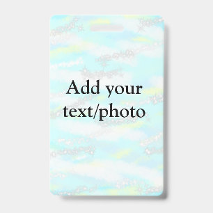 Einfaches pastell-glitzer bunt füge deinen Text Fo Ausweis