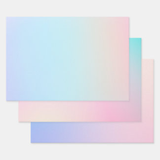 Einfaches Pastell-Verpackungspapier Flachblatt-Set Geschenkpapier Set