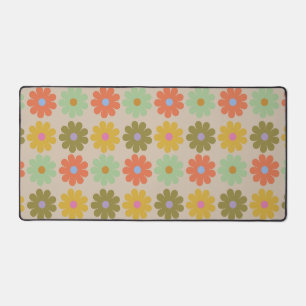 Einfaches Pastell-Vintage-Blumenmuster Schreibtischunterlage