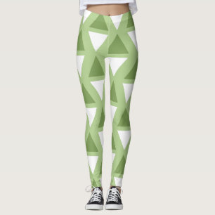 Einfaches pastellgrünes Geodäsie-Muster Leggings