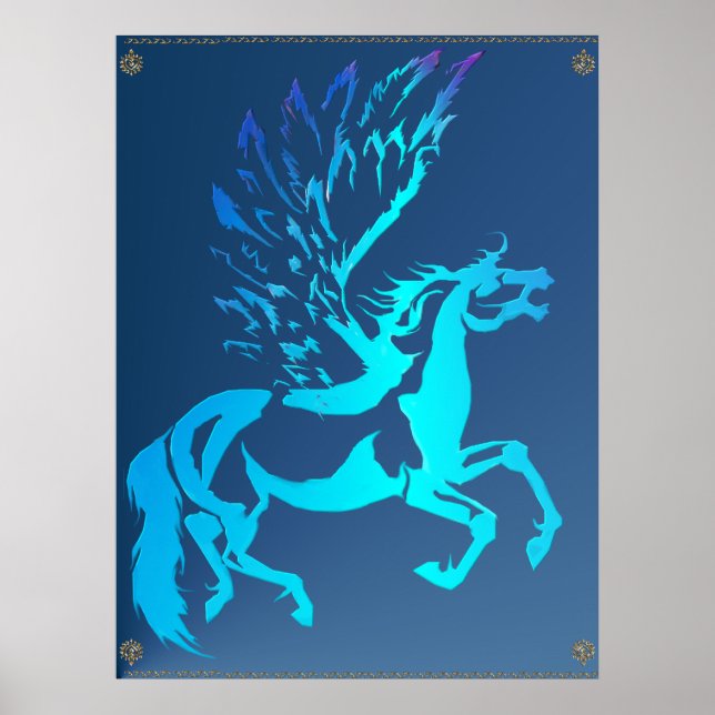 Einfaches Pegasus Poster (Vorne)
