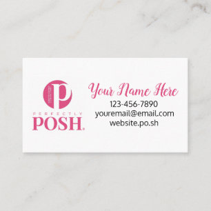 Einfaches, perfekt posh-rosa Logo Visitenkarte