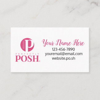 Einfaches, perfekt posh-rosa Logo Visitenkarte