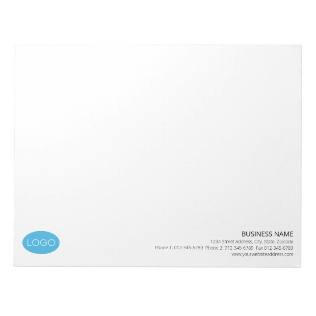 Einfaches, Personalisiertes Design Notizblock (Vorderseite)