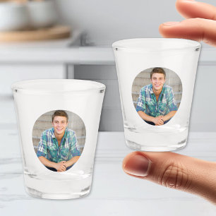 Einfaches personalisiertes Foto Schnapsglas
