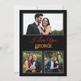 Einfaches Personalisiertes Foto Valentinstag Feiertagskarte