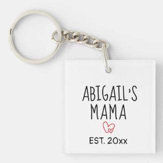 Einfaches Personalisiertes Mama-Geschenk mit Kinde Schlüsselanhänger