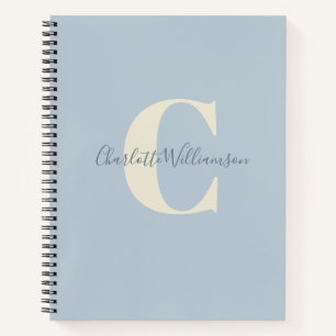 Einfaches personalisiertes Monogramm und Name in B Notizbuch