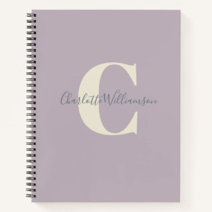 Einfaches personalisiertes Monogramm und Name in L Notizbuch