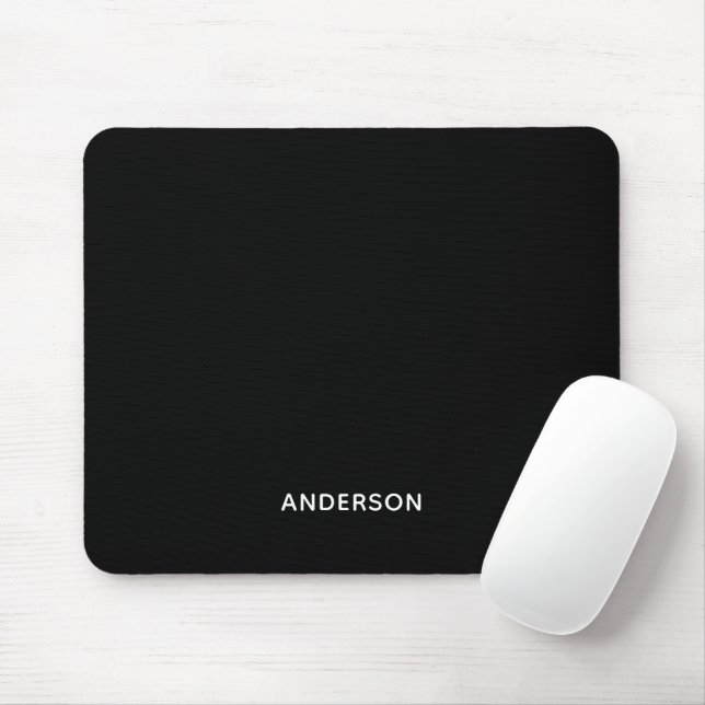 Einfaches personalisiertes Namensmonogramm | Elega Mousepad (Mit Mouse)