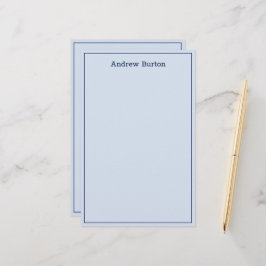 Einfaches Personalisiertes Papier | Blau