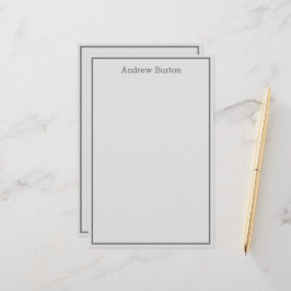 Einfaches Personalisiertes Papier | Grau