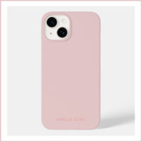 Einfaches personalisiertes Quartz-Rosa auf Rosa iP