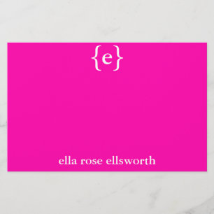 Einfaches personalisiertes stationäres briefpapier