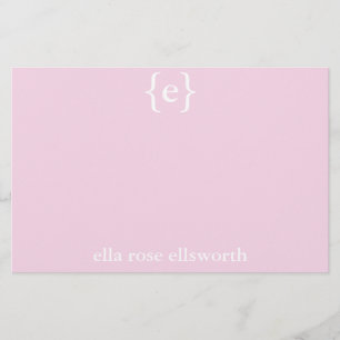 Einfaches personalisiertes stationäres briefpapier