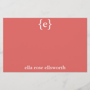 Einfaches personalisiertes stationäres briefpapier