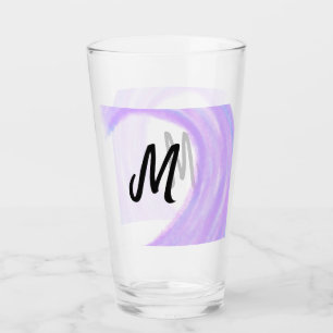 Einfaches personalisiertes violettes Wasserfarben- Glas
