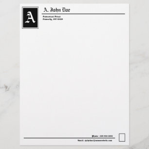 Einfaches persönliches Briefkopf-Monogramm Briefkopf