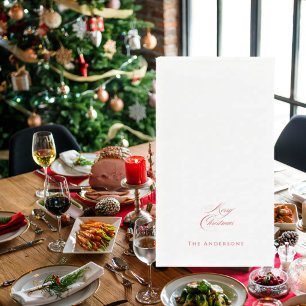 Einfaches persönliches Frohe Weihnachten II Serviette