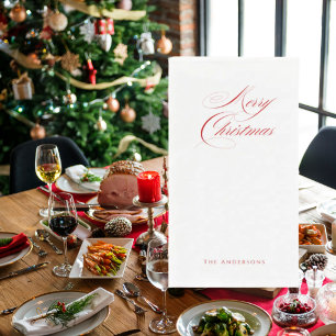 Einfaches persönliches Frohe Weihnachten Serviette