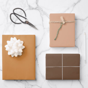 Einfaches Peru Tumbleweed Tuskan Braun Schattierun Geschenkpapier Set