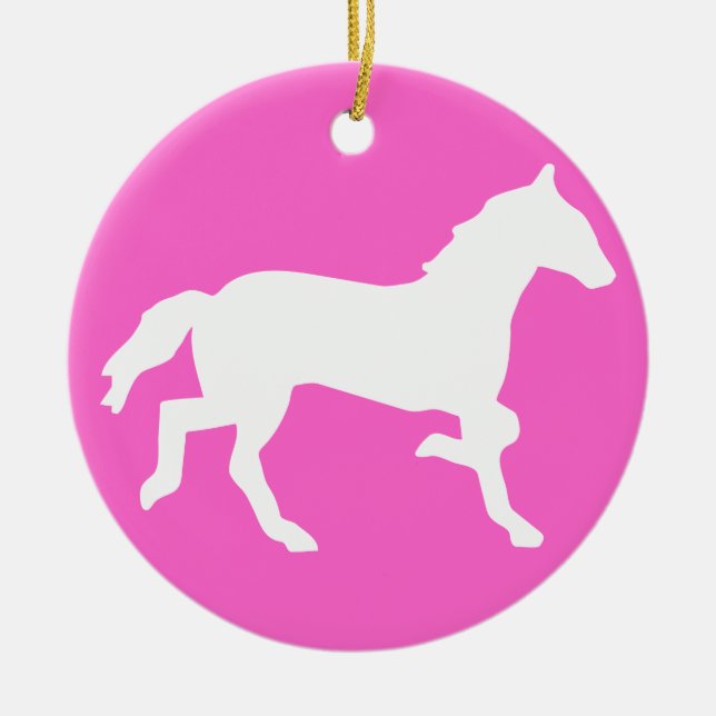 einfaches Pferd Keramikornament (Vorne)