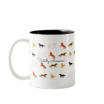 Einfaches Pferdemuster mit Namenspersonalisierung