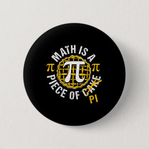 Einfaches Pi Symbol Shirt Nationales Pi Day-Gesche Button