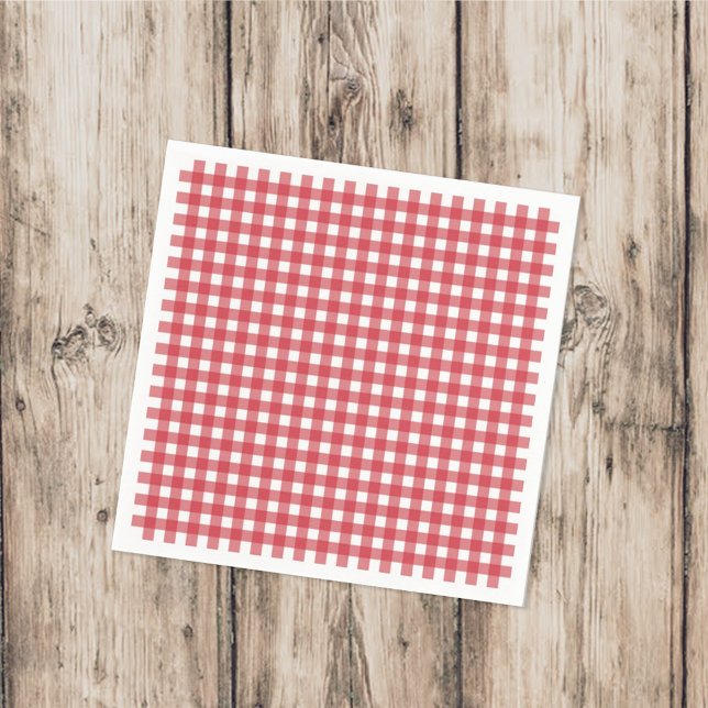 Einfaches Picnic Gingham Pattern Minimalistischer  Serviette (Von Creator hochgeladen)