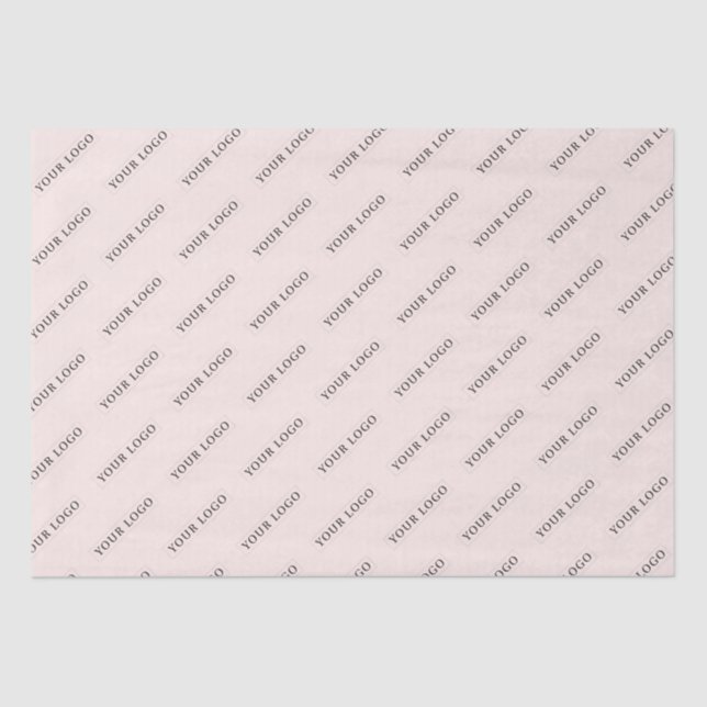 Einfaches Pink-Minimal-Logo für kundenspezifische  Seidenpapier (Vorderseite)