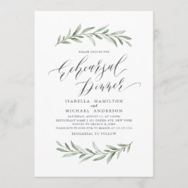 Einfaches Probe-Dinner aus Kalligraphie Einladung