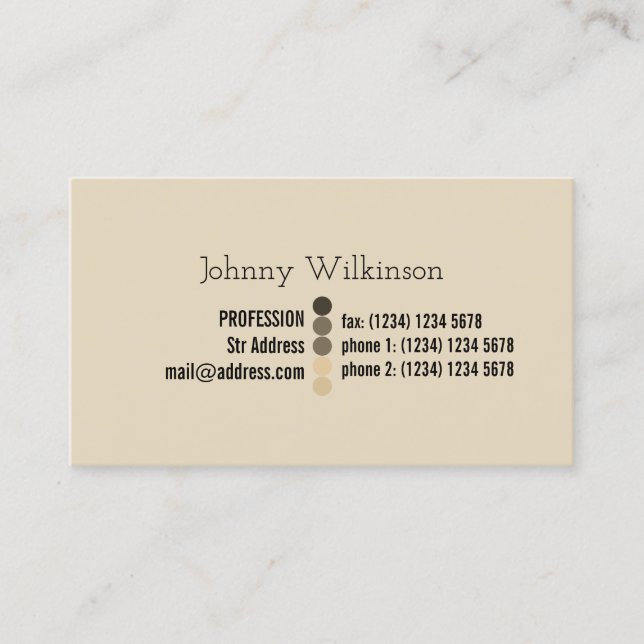 Einfaches professinal unbedeutender Blick Visitenkarte (Vorderseite)