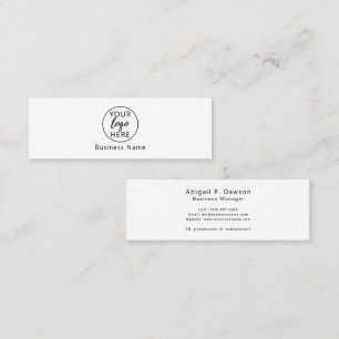 Einfaches Professionelles Benutzerdefiniertes Logo Mini Visitenkarte