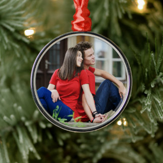 Einfaches professionelles Foto Premium-Rund Ornament Aus Metall