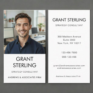 Einfaches professionelles Foto Visitenkarte