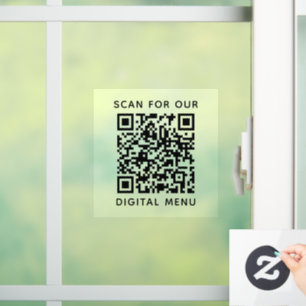 Einfaches professionelles Geschäft QR-Code digital Fensteraufkleber