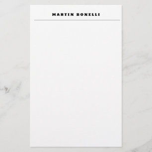 Einfaches professionelles Schwarz-Weiß-Minimalisti Briefpapier