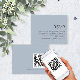 Einfaches QR-Code Hochzeit von Dusty Blue UAWG