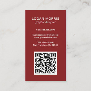 Einfaches QR-Code modern Visitenkarte