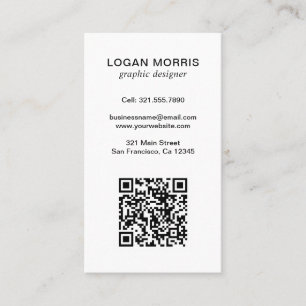 Einfaches QR-Code modern Visitenkarte