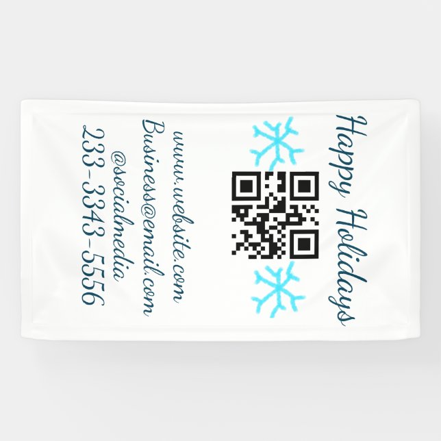 Einfaches QR-Code, um den Klassiker Ihres Namens h Banner (Horizontal)