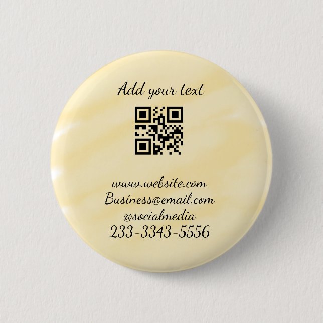 Einfaches QR-Code, um den Klassiker Ihres Namens h Button (Vorderseite)